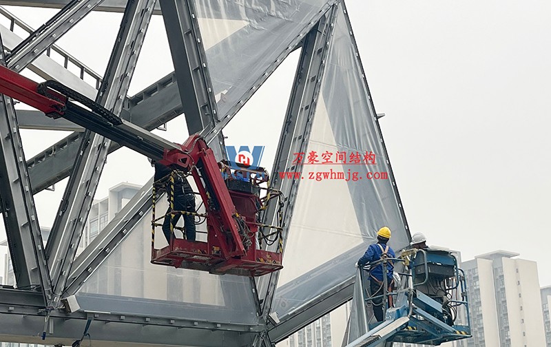 成都中建錦源匯膜結構項目工程最新進展